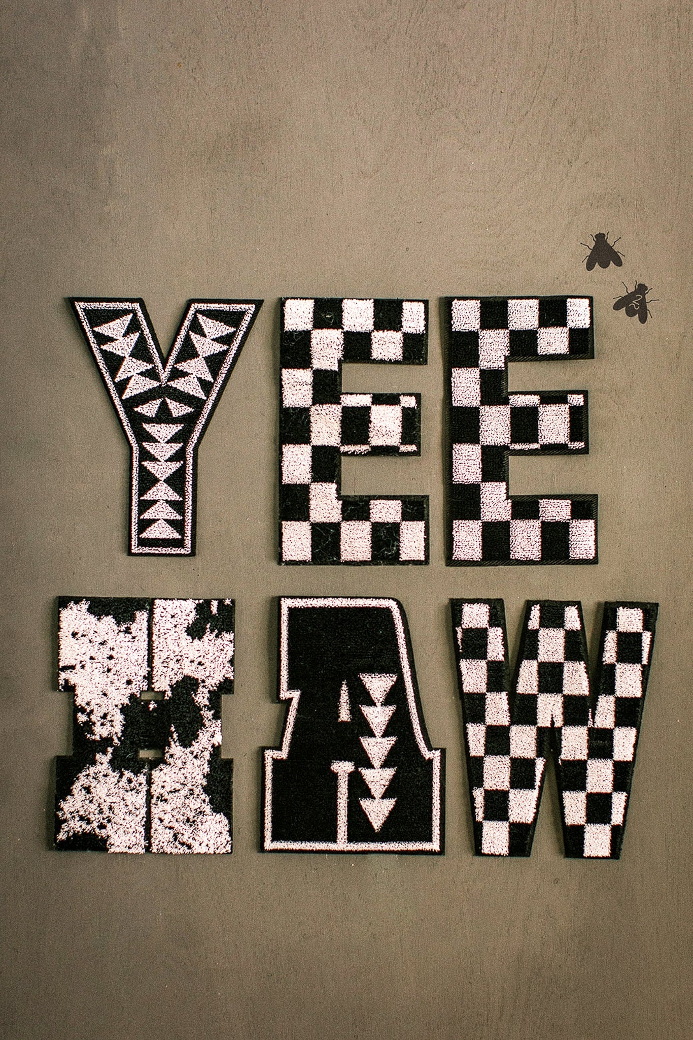 2 FLY DIY PATCH LETTERS *large