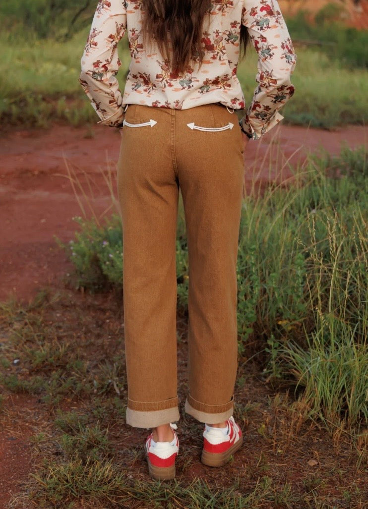The Abilene Jeans in Tan