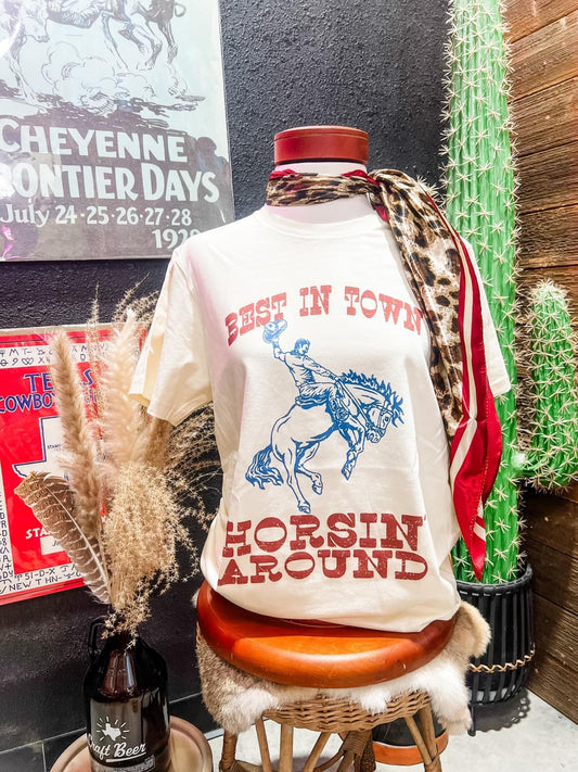 Horsin Around Design on Tee