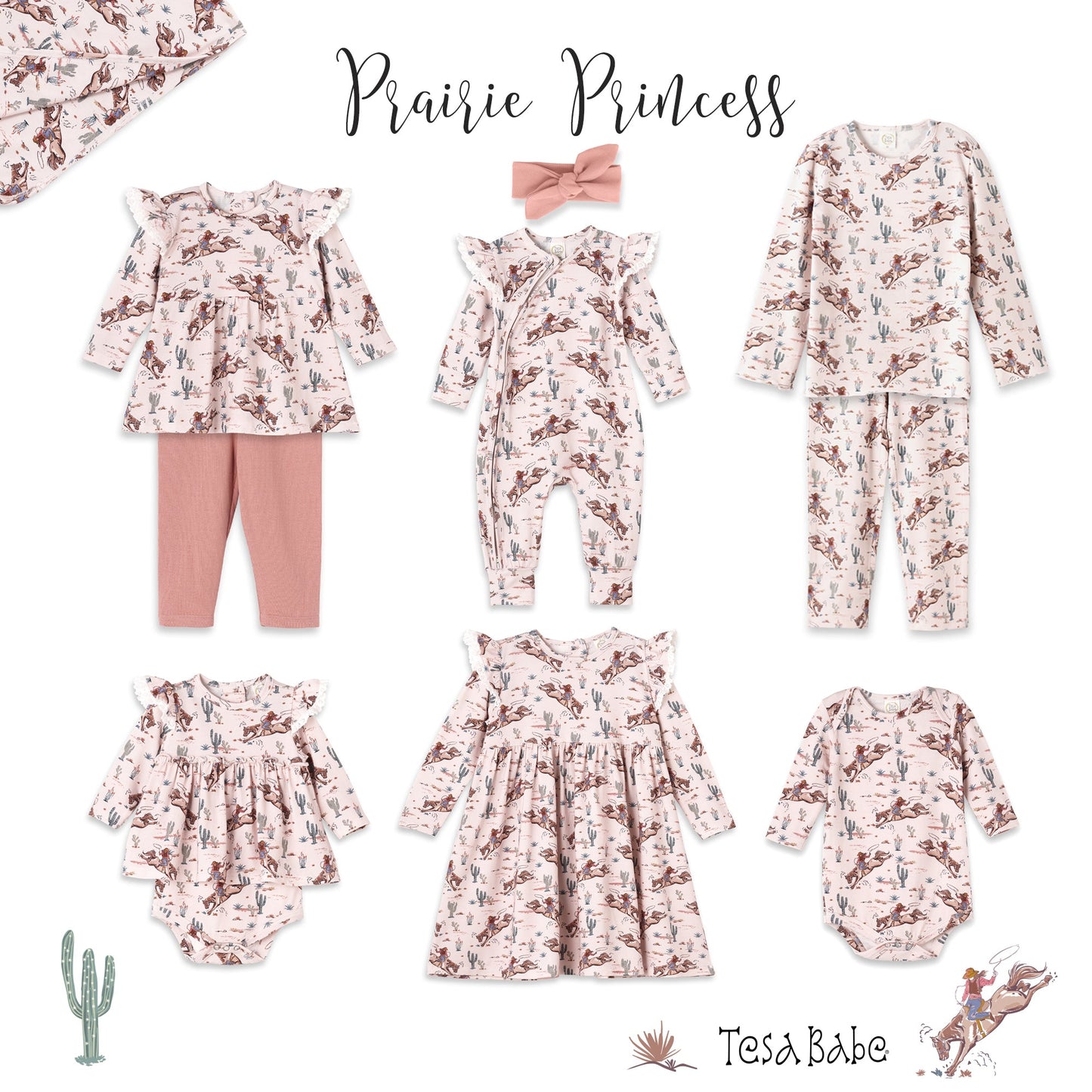 Prairie Princess Girl's Western Bamboo Pajama Set