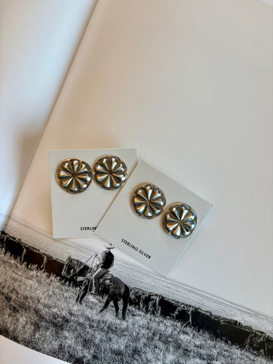 Sterling Concho Studs