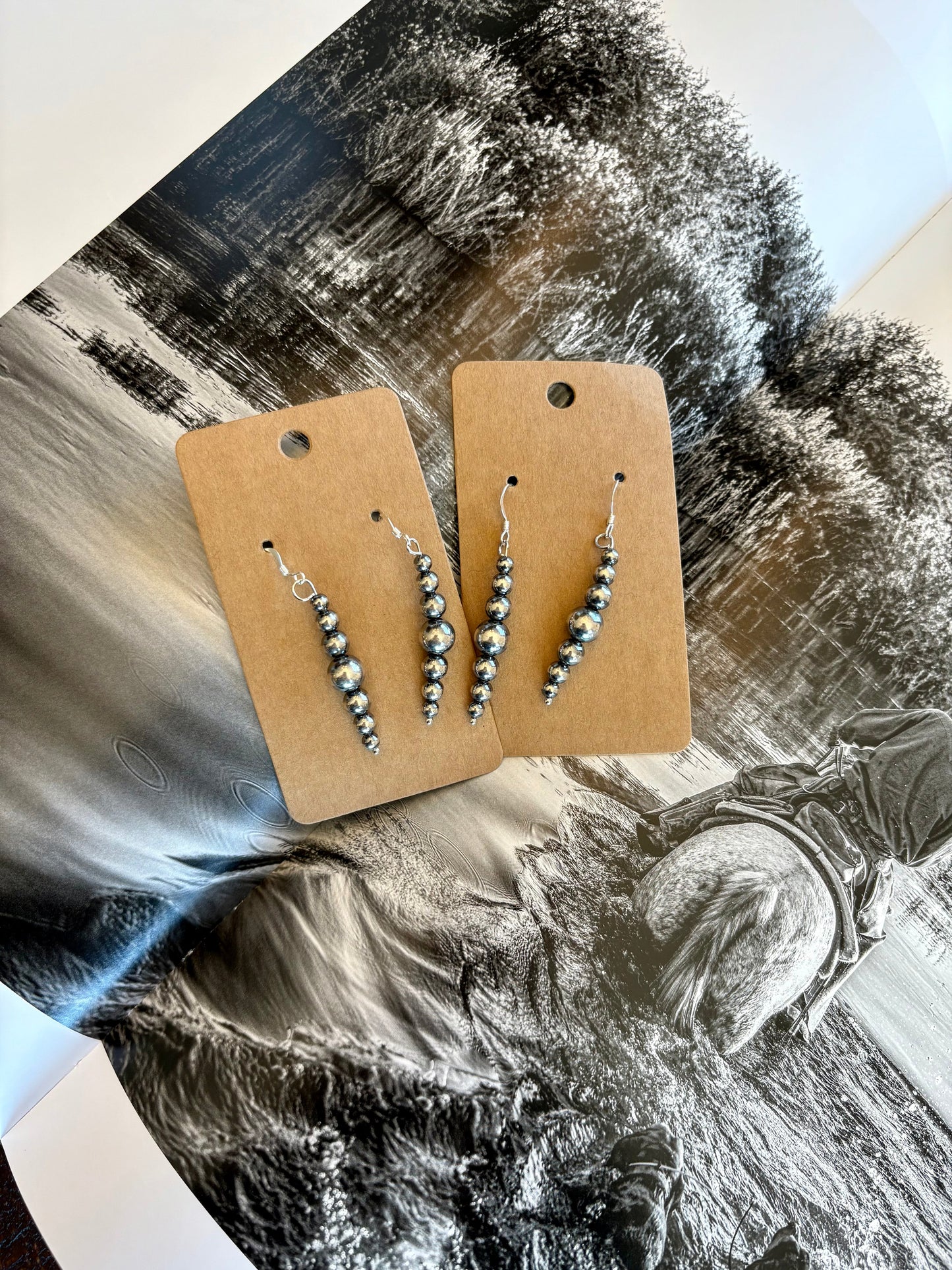 Sterling Pearl Dangle Earrings