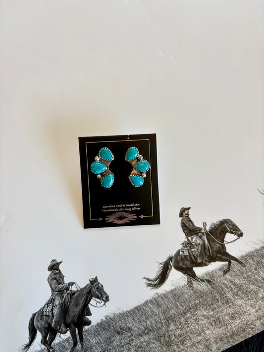 Kingman Triple Stone Studs