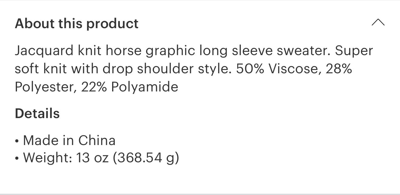 Cowpony Sweater