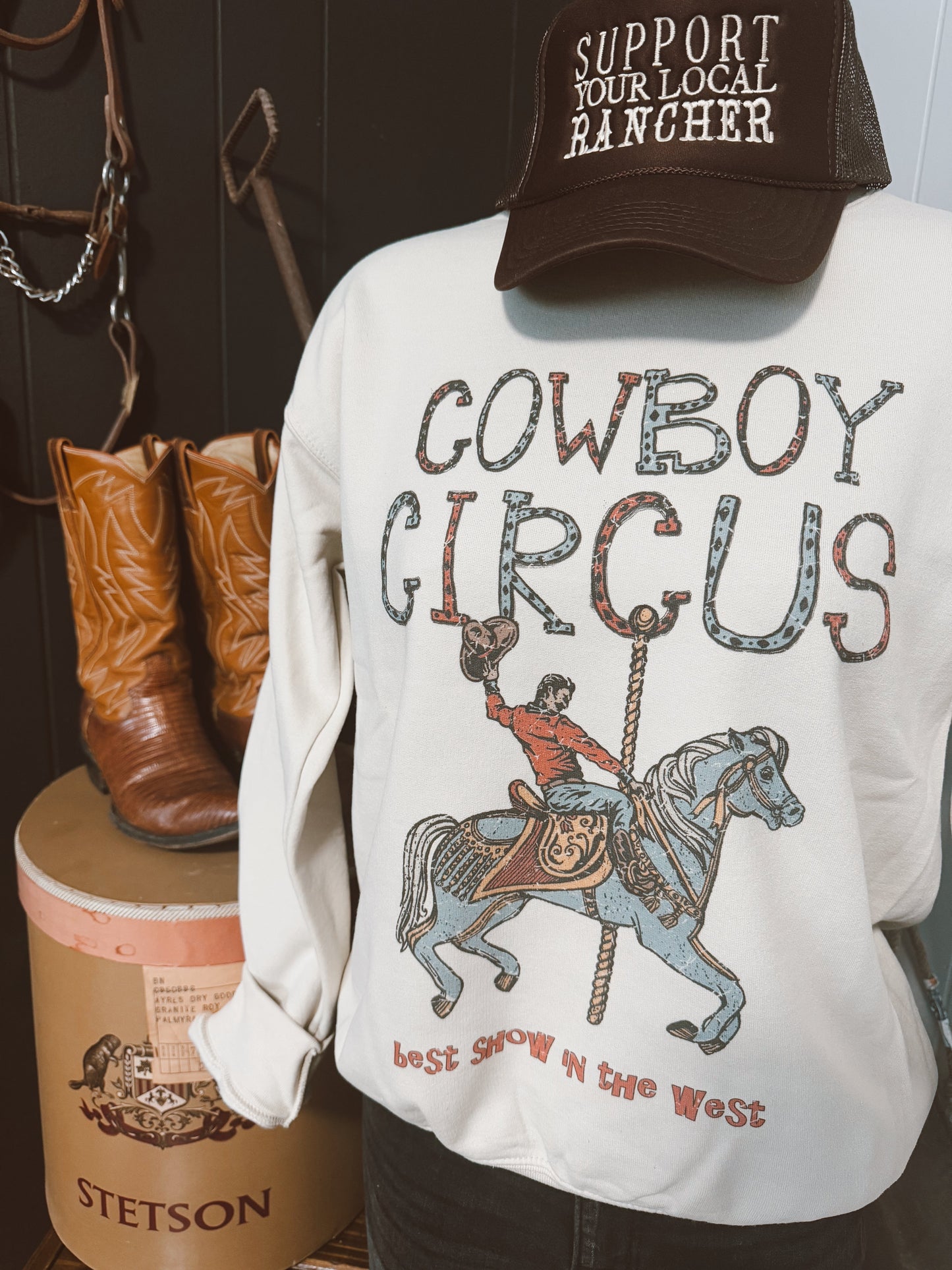 Cowboy Circus on Sand Sweatshirt