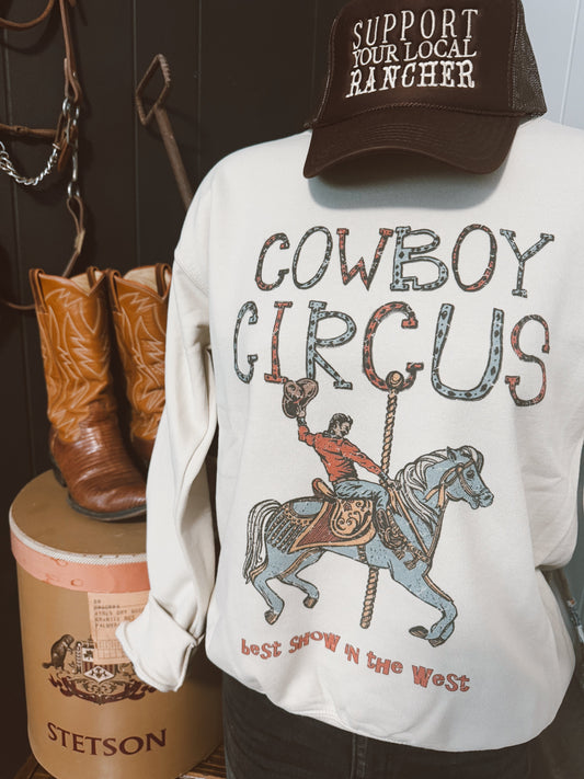 Cowboy Circus on Sand Sweatshirt