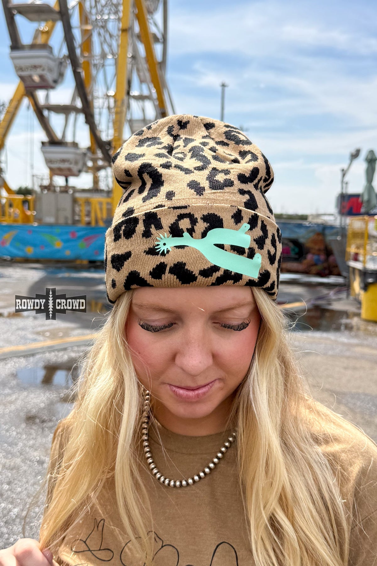 DS Leopard Spur Beanie