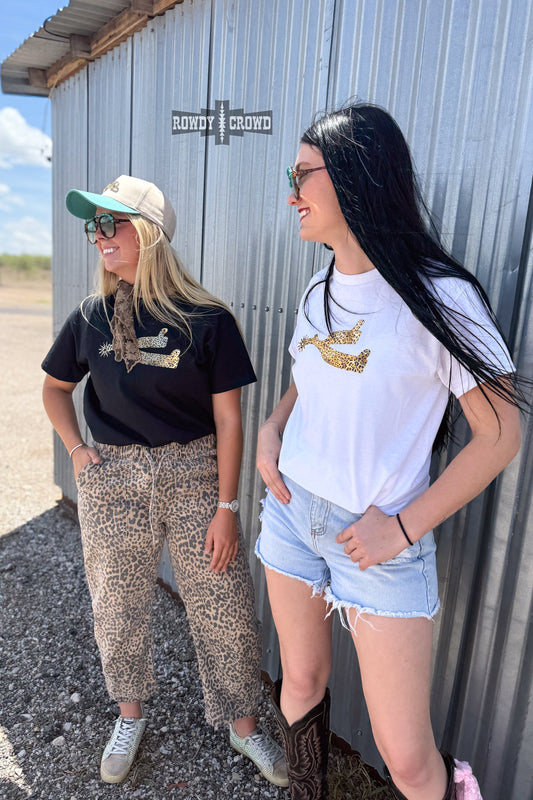 DS Leopard Spur Tee- WHITE