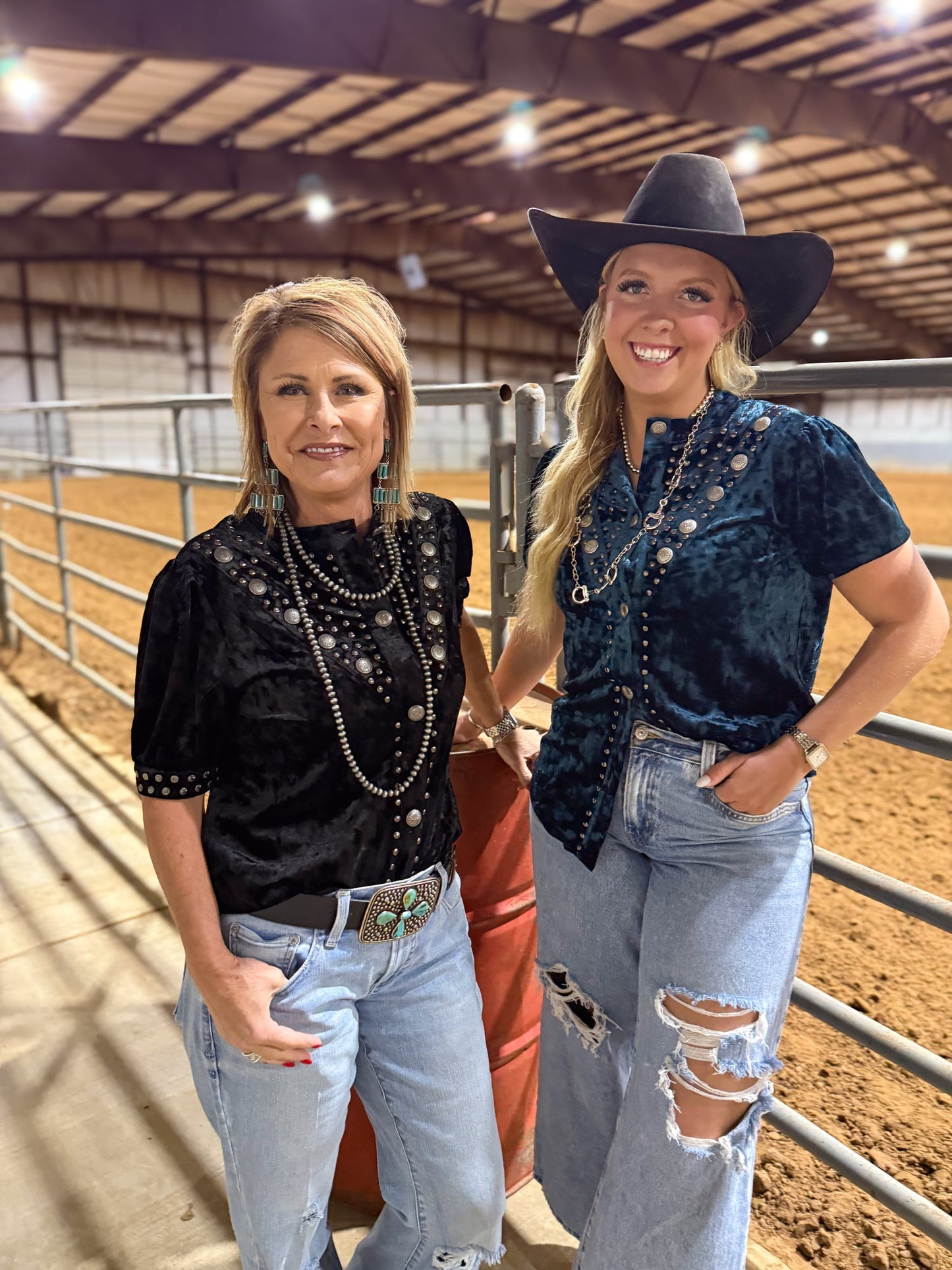 TEAL Vallejo Velvet Button Up