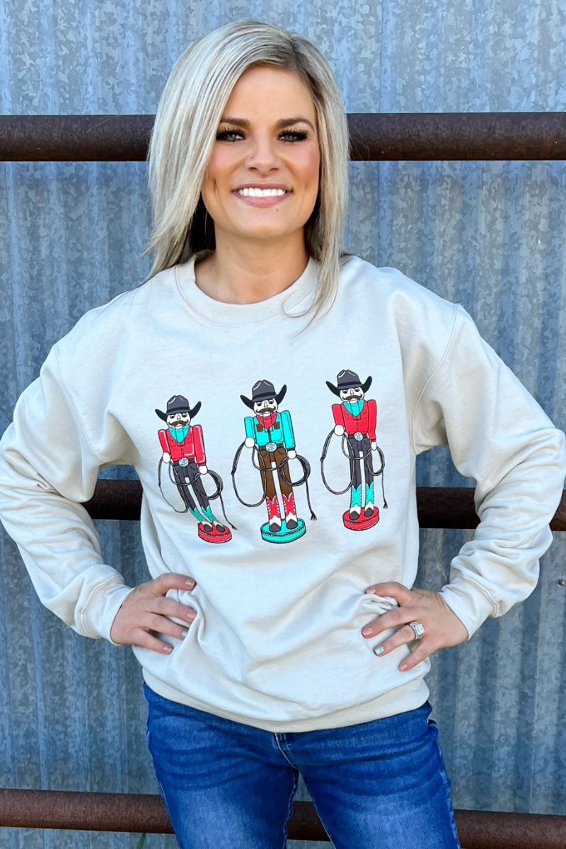 Roping Around the Christmas Tree Sweatshirt