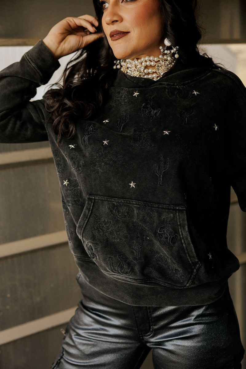 Studded Cowboy Hoodie