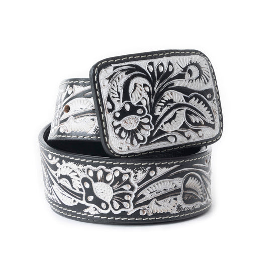 Desert Silver Moon Women's Belt In Black