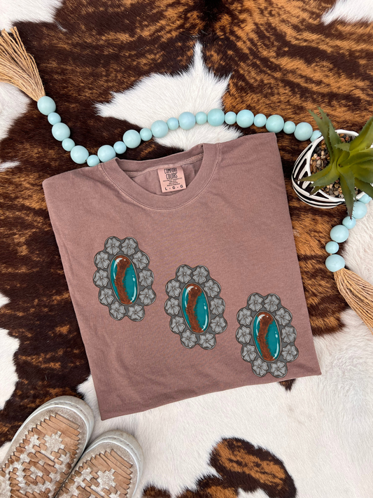 Turq Clusters tee