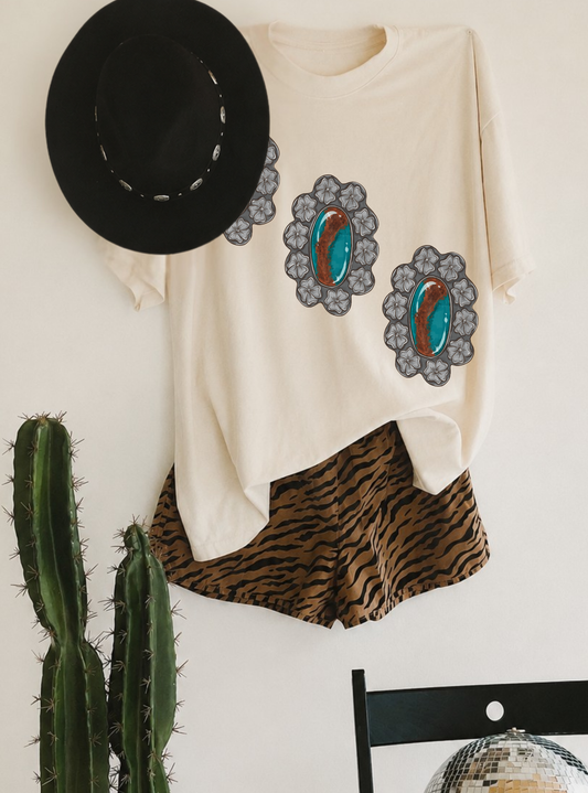 Turq Clusters tee