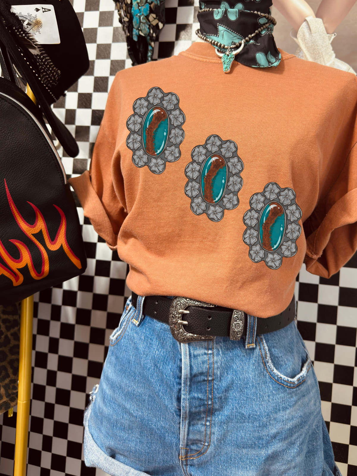 Turq Clusters tee