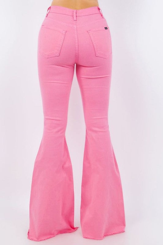 Bell Bottom Jean in Pink- 32" Inseam