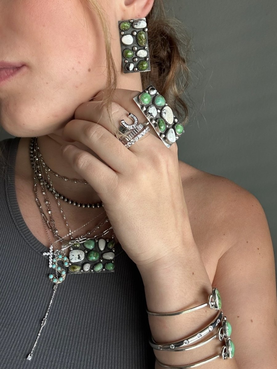 Alcova Sonoran Gold and White Buffalo Earrings