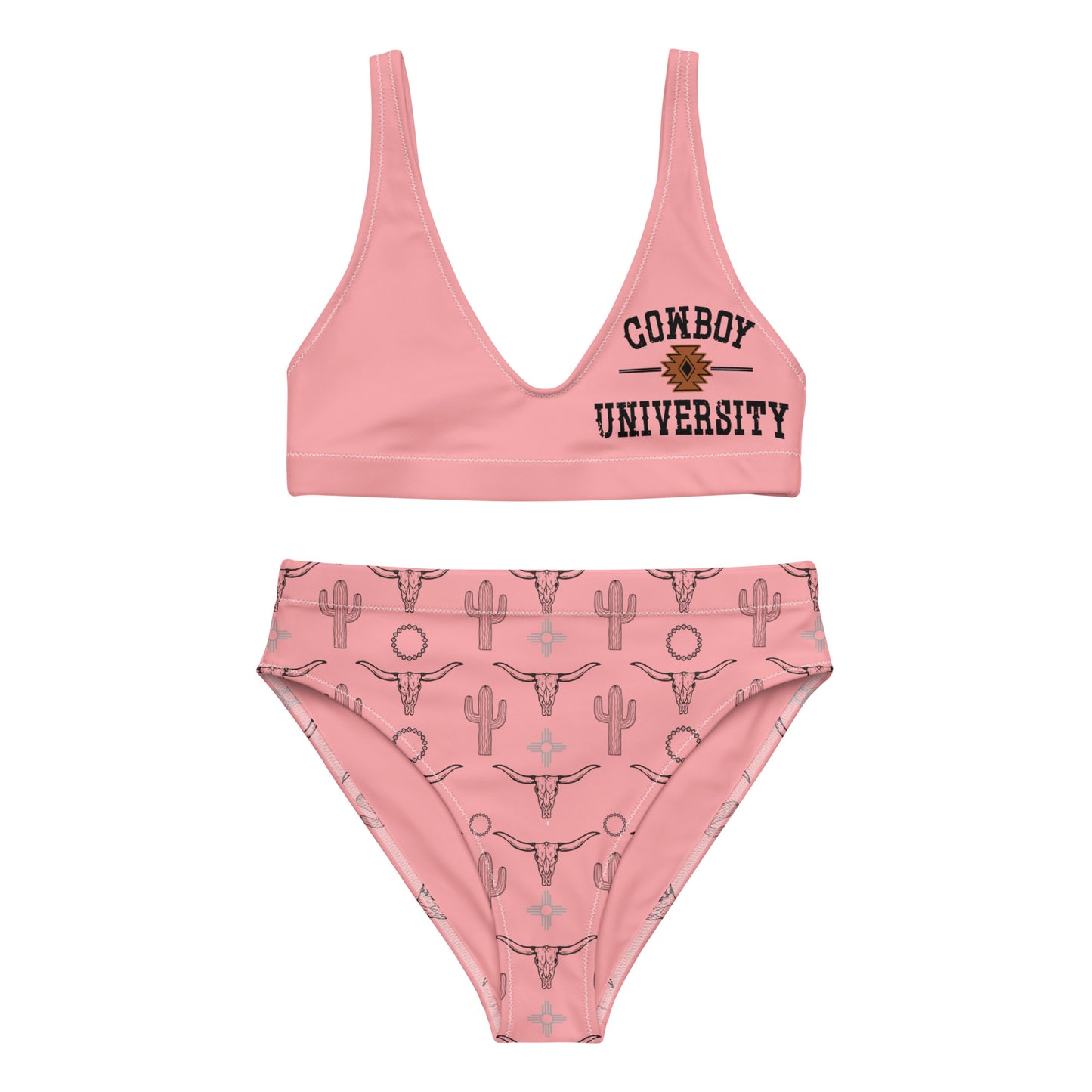 Cowboy University high-waisted bikini