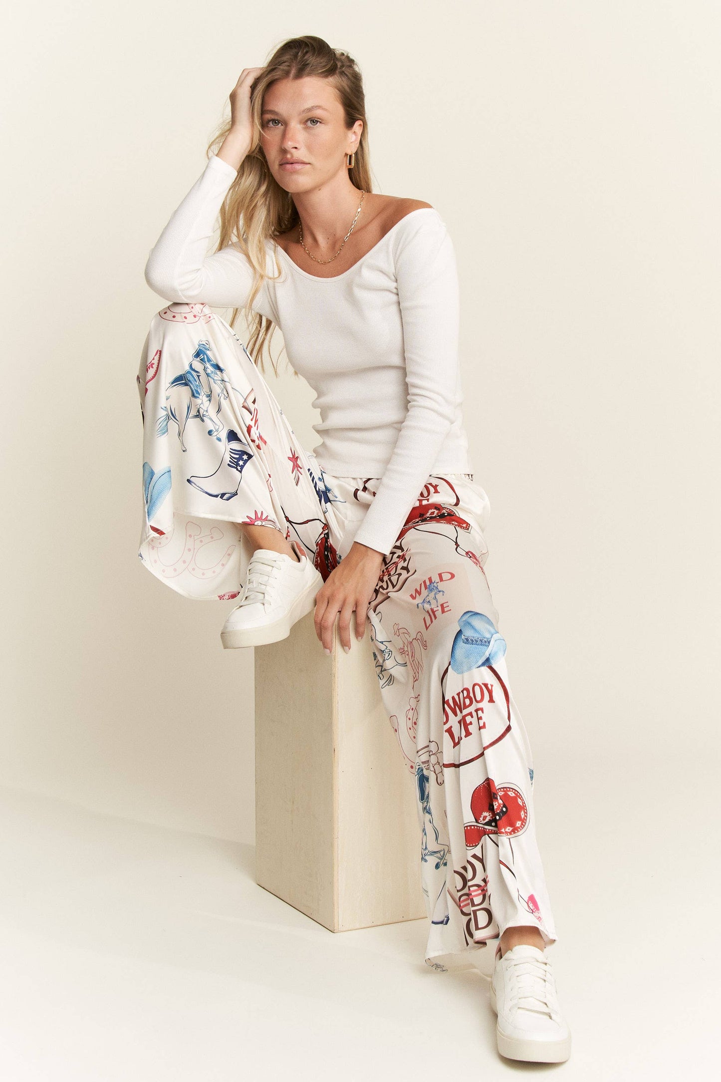 Cowboy Party Pants - Cream