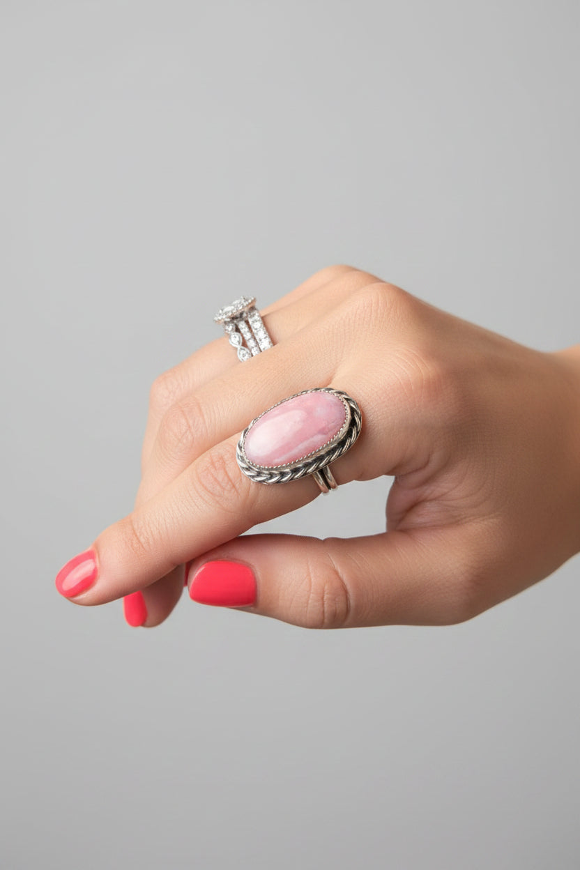 Burris Pink Opal Ring