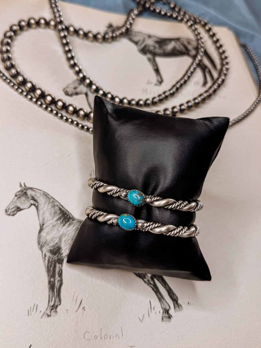 Busby Turquoise Twist Cuff Bracelet