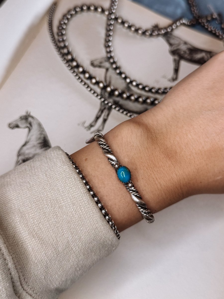 Busby Turquoise Twist Cuff Bracelet