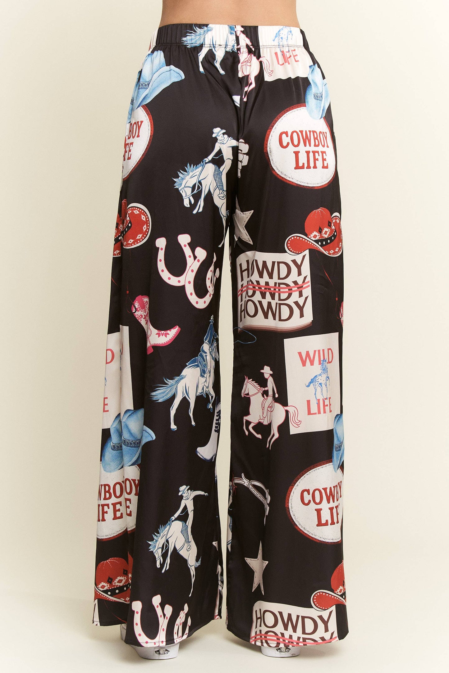 Cowboy Party Pants - Black Curvy Sizes