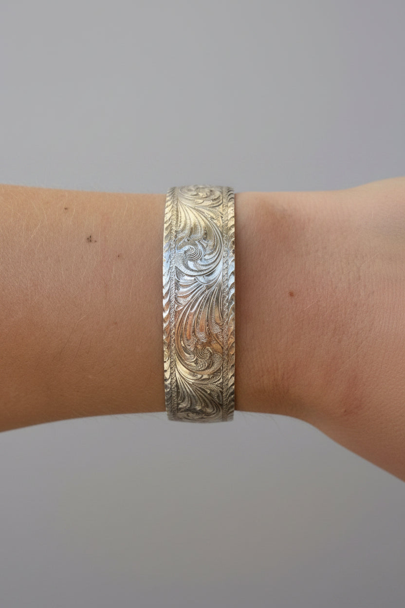 Eloy Western Scroll Silver Cuff Bracelet
