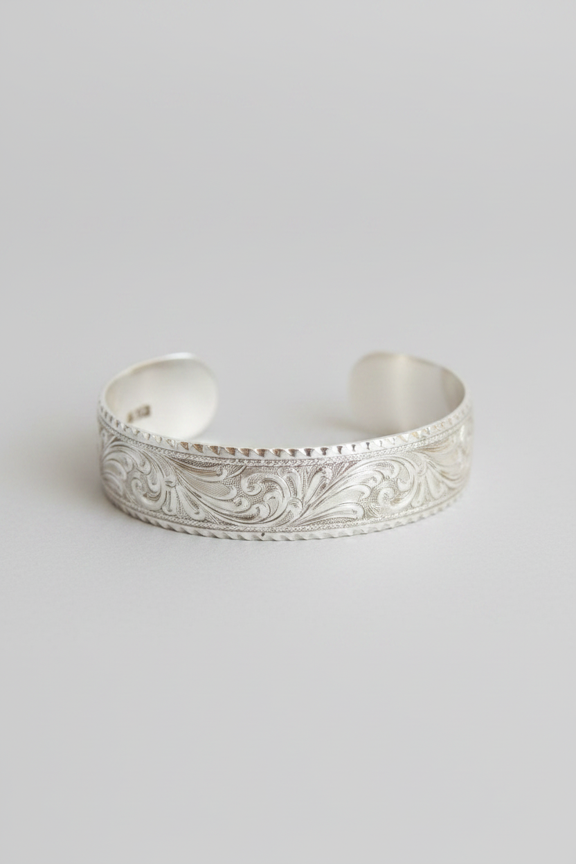 Eloy Western Scroll Silver Cuff Bracelet
