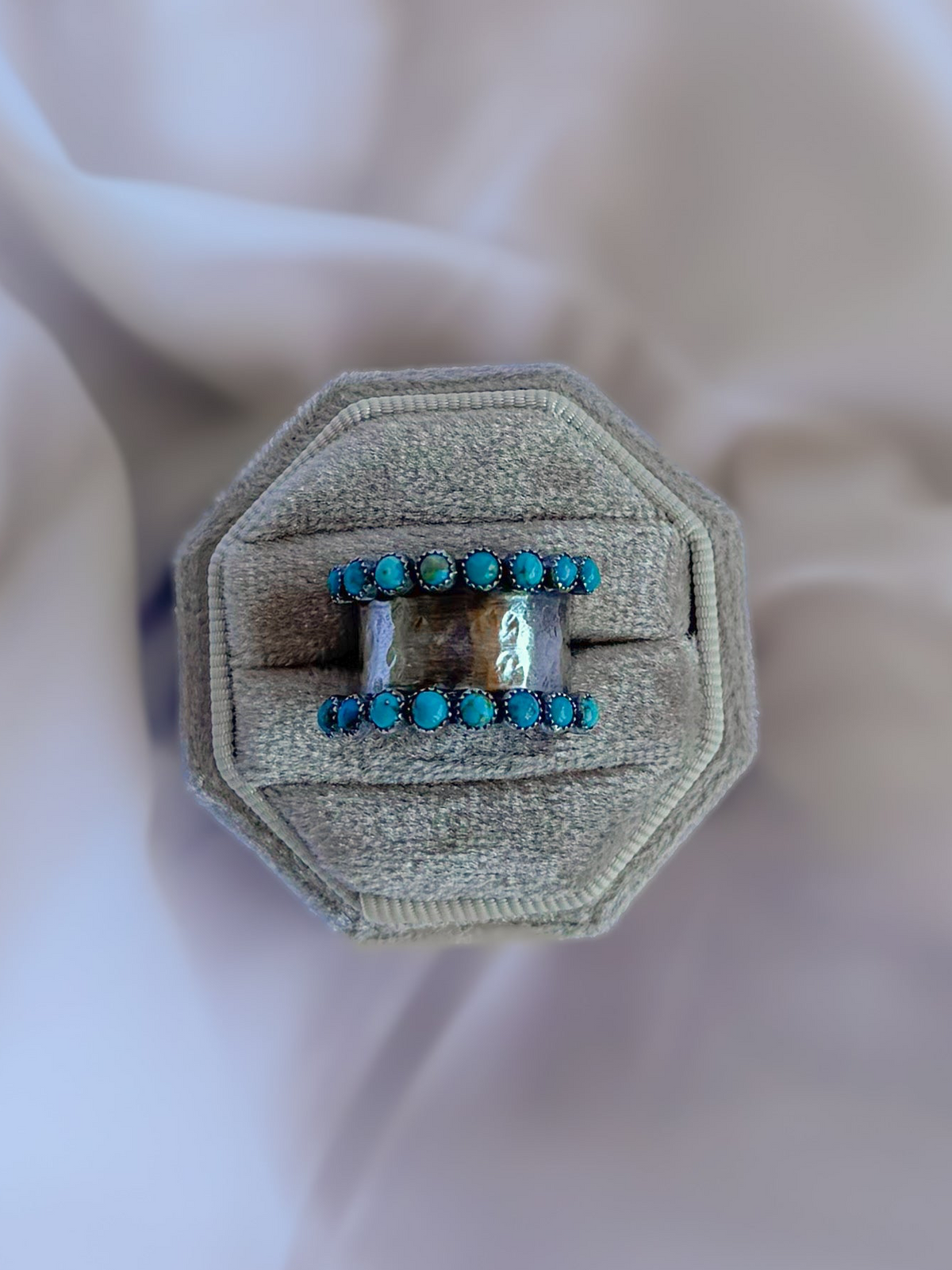 Farson Turquoise Hammered Ring