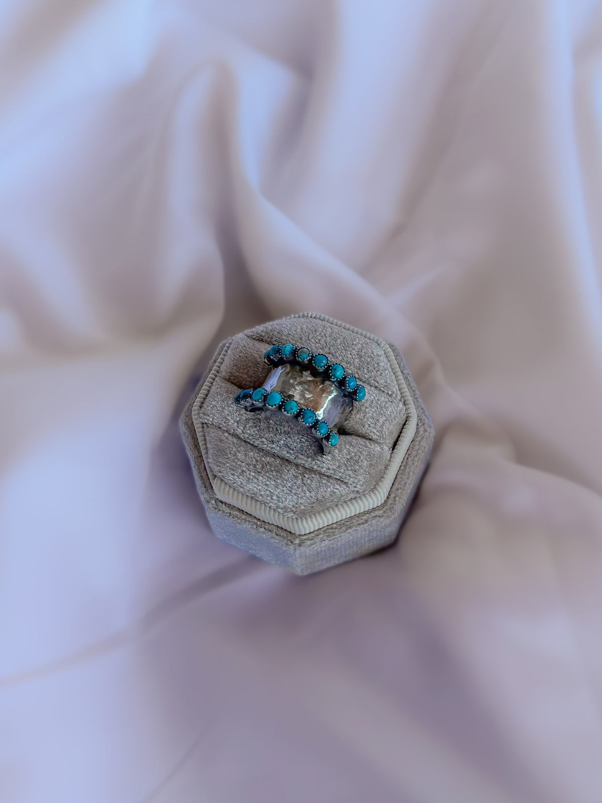 Farson Turquoise Hammered Ring
