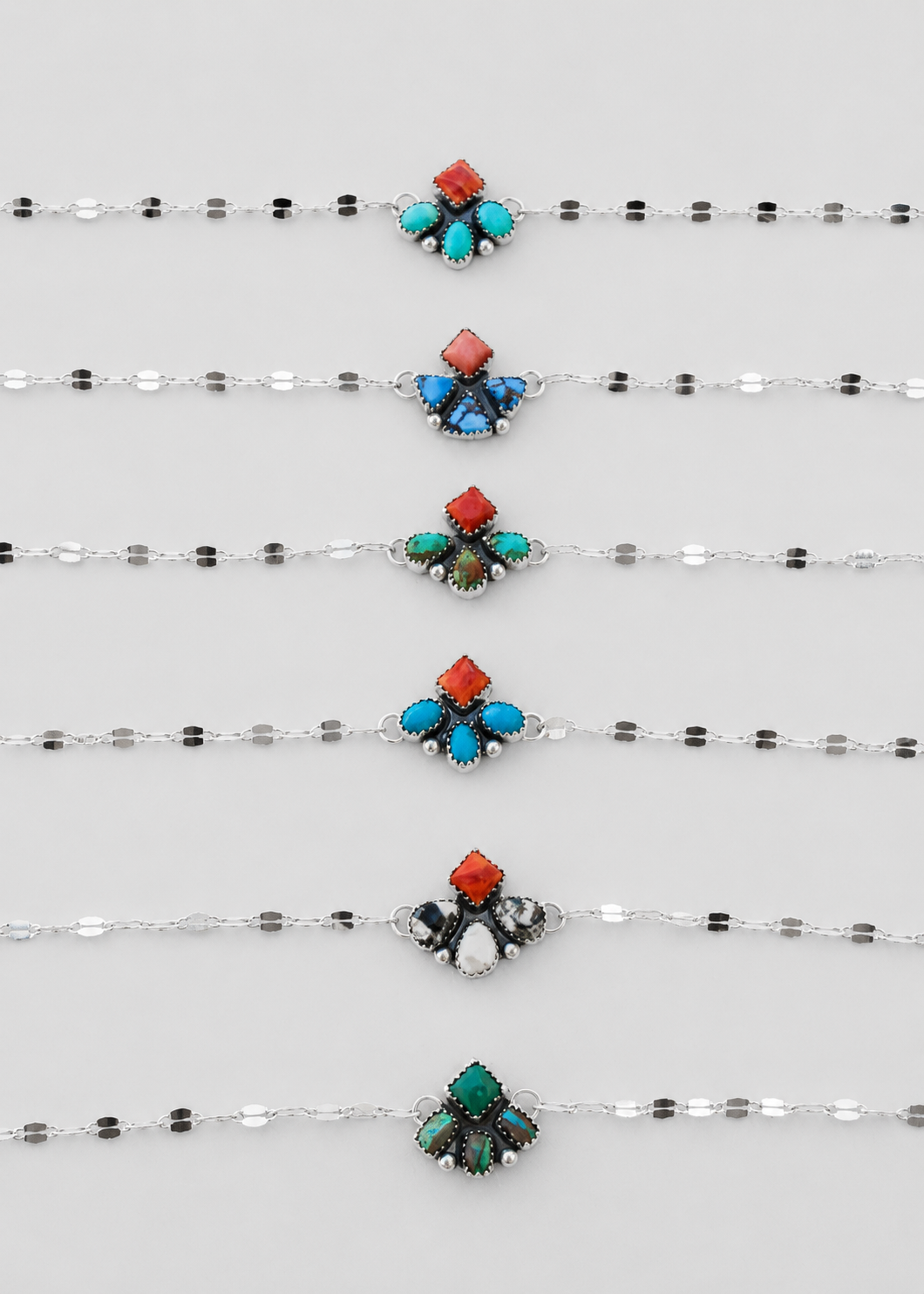 Flint Stone Cluster Bracelet