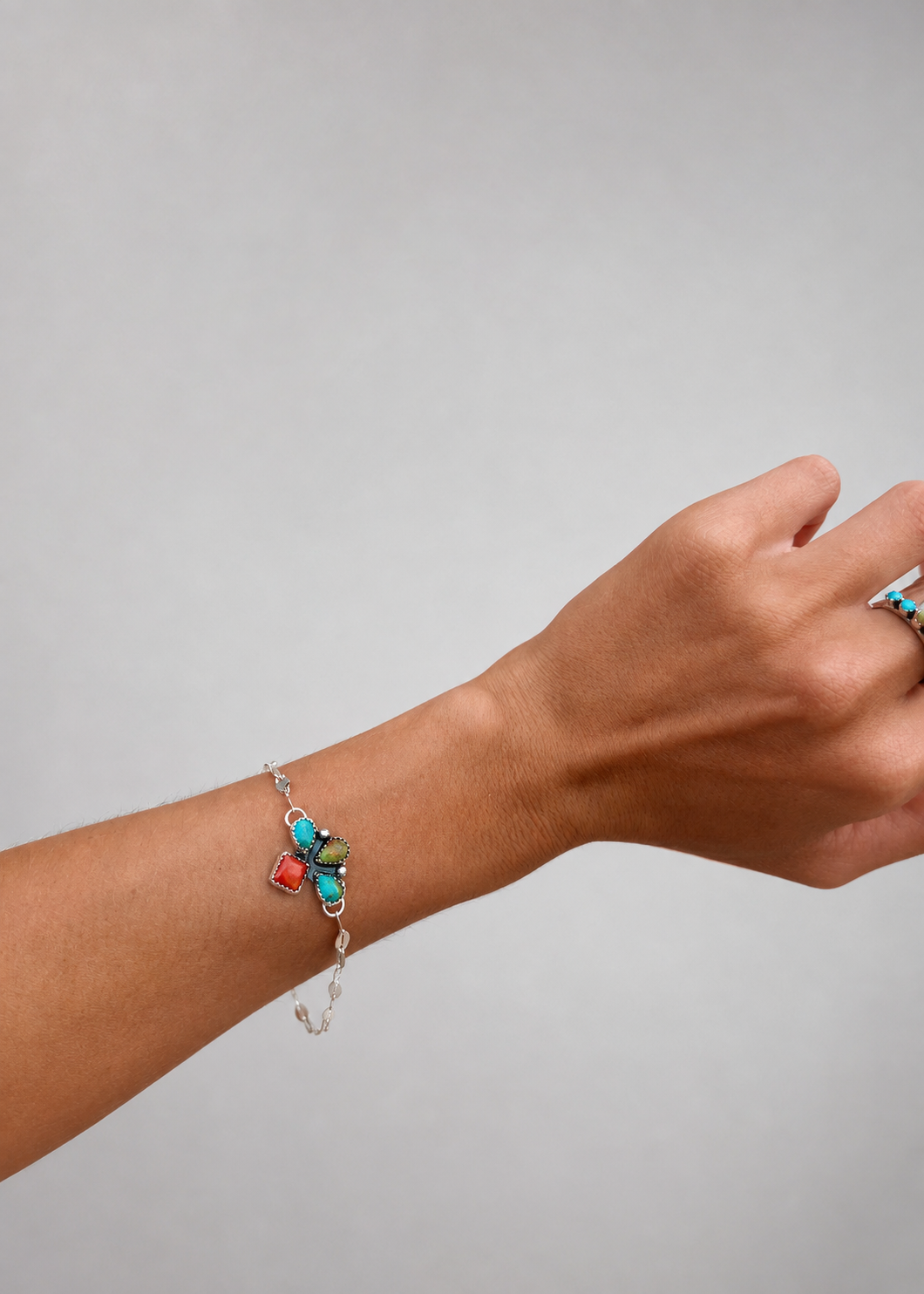 Flint Stone Cluster Bracelet