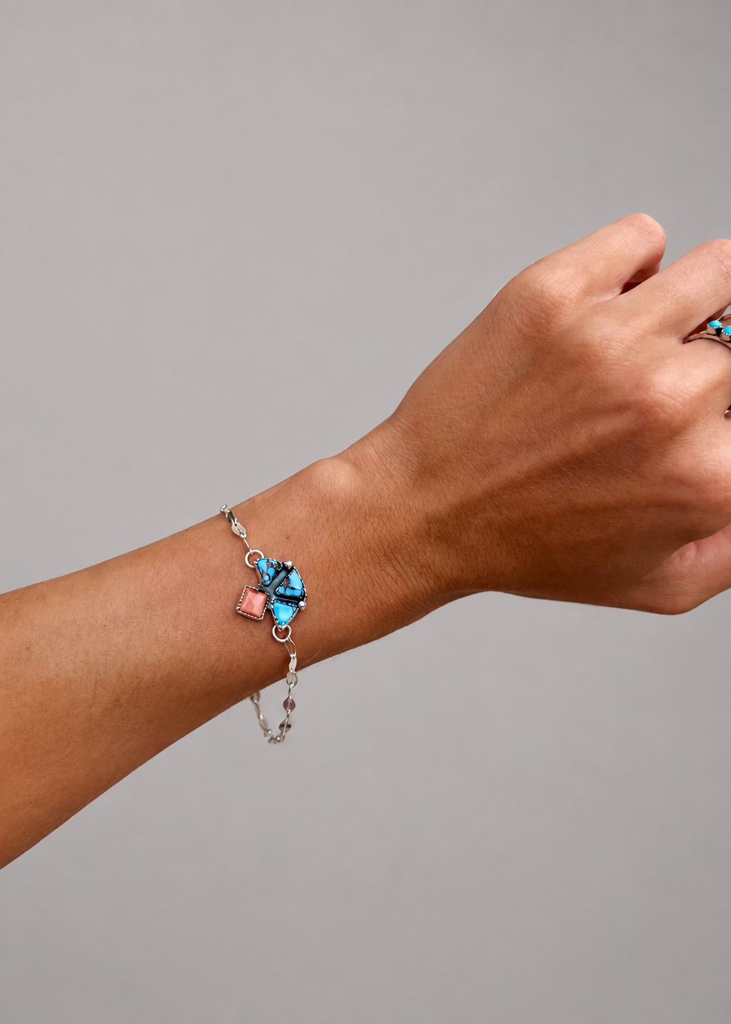 Flint Stone Cluster Bracelet