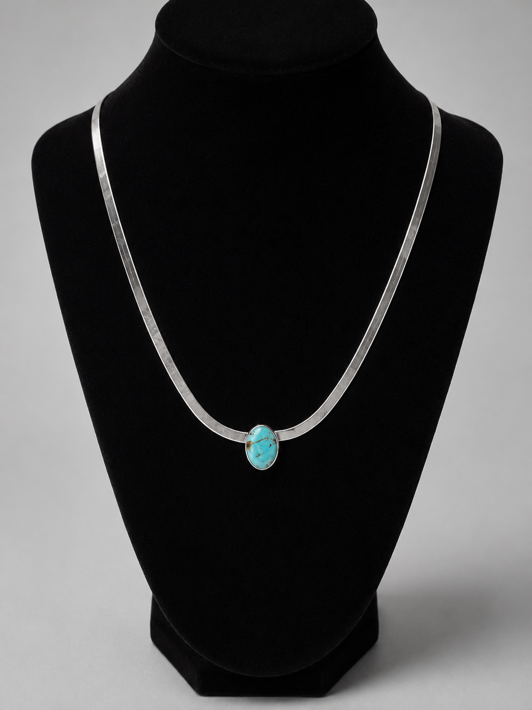 Knott Turquoise Herringbone Necklace