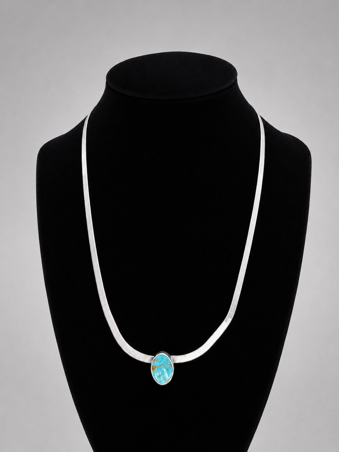 Knott Turquoise Herringbone Necklace