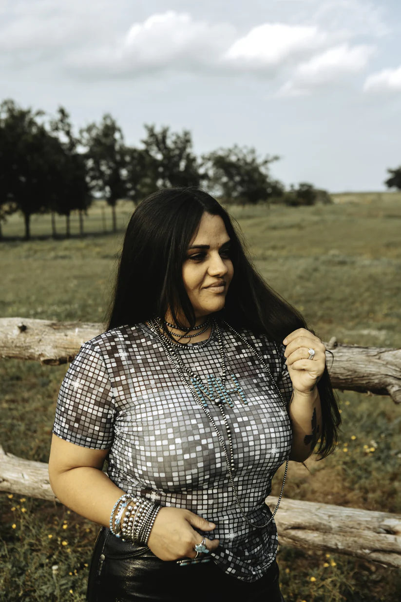Dolly Disco Mesh Top