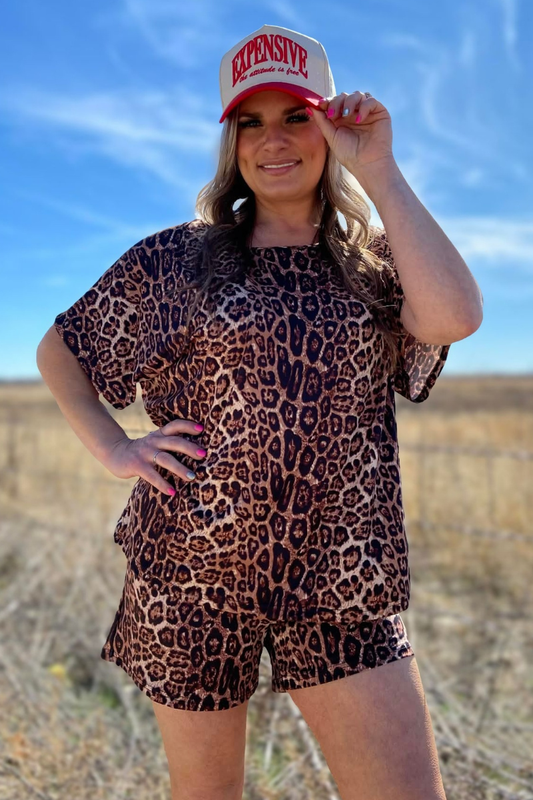 Cozy Cowgirl Cheetah Shorts