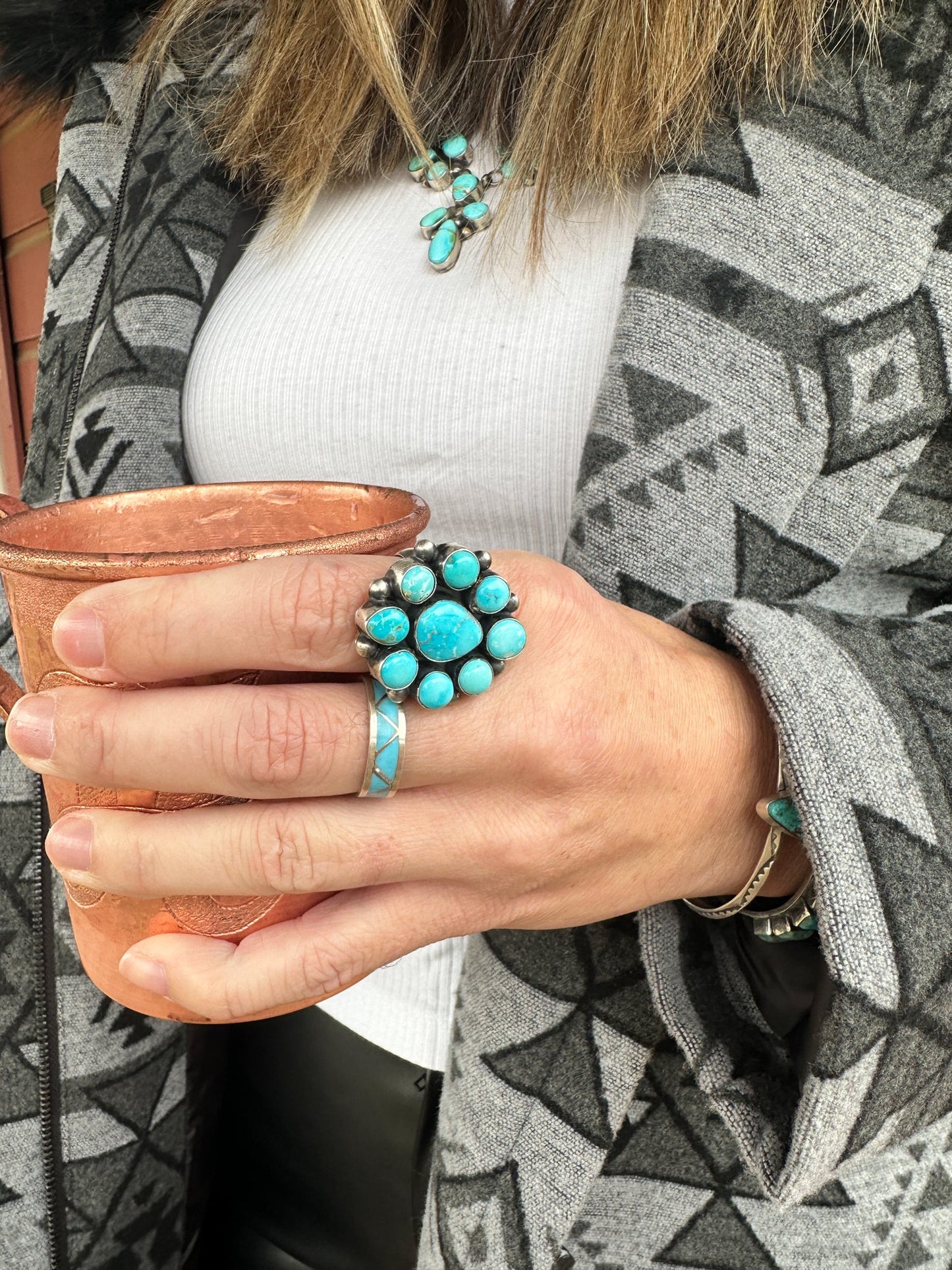 Glorieta Authentic Blue Ridge Turquoise Ring