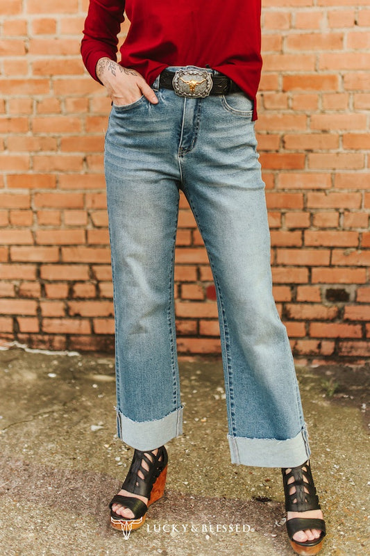 L&B Wide Cuffed Jeans