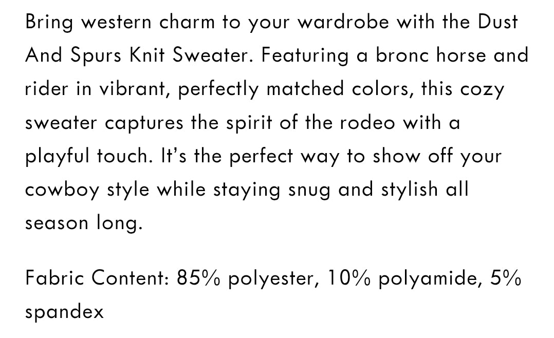 Dust and Spurs Knit Sweater