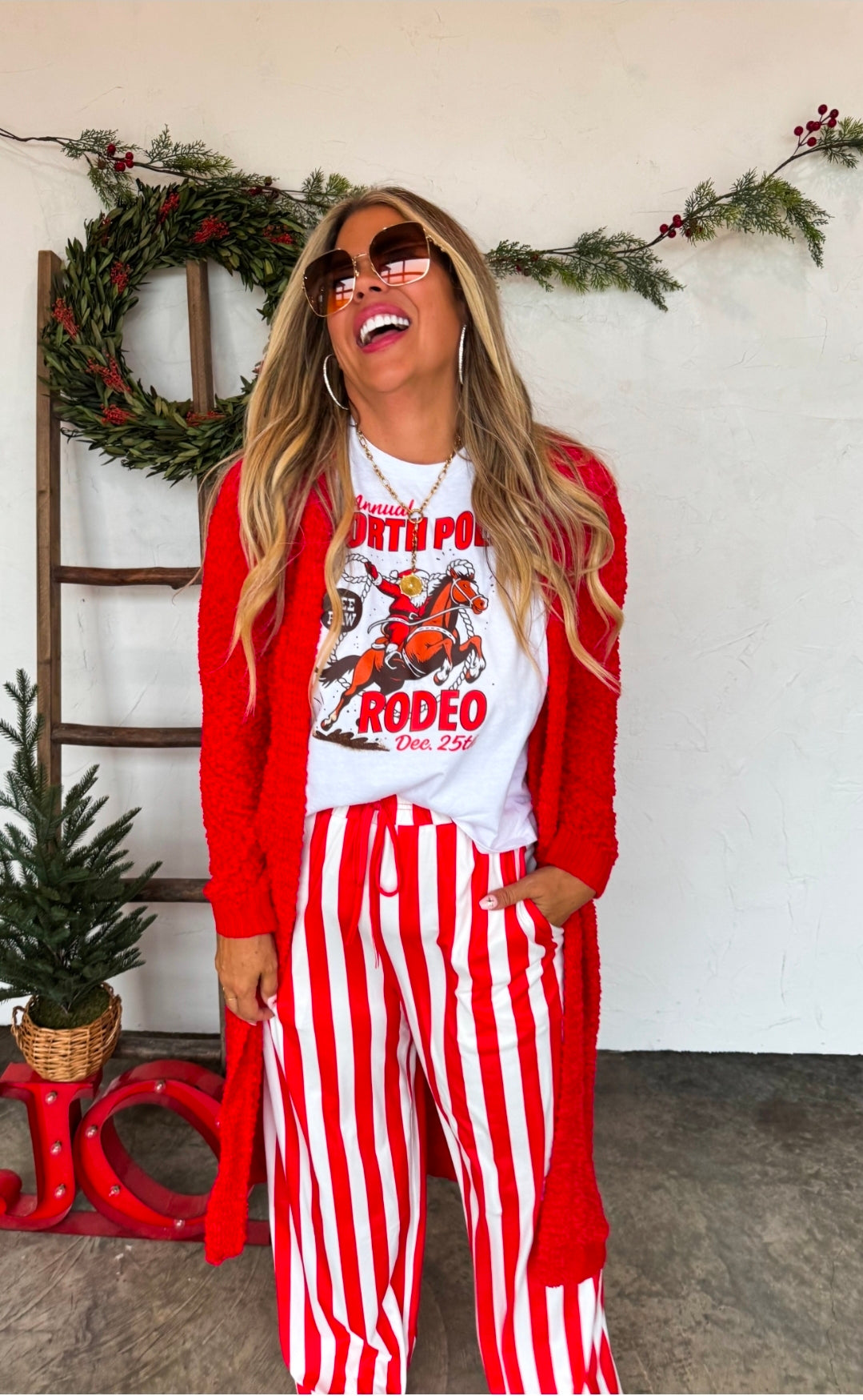 Christmas Red Popcorn Cardigan