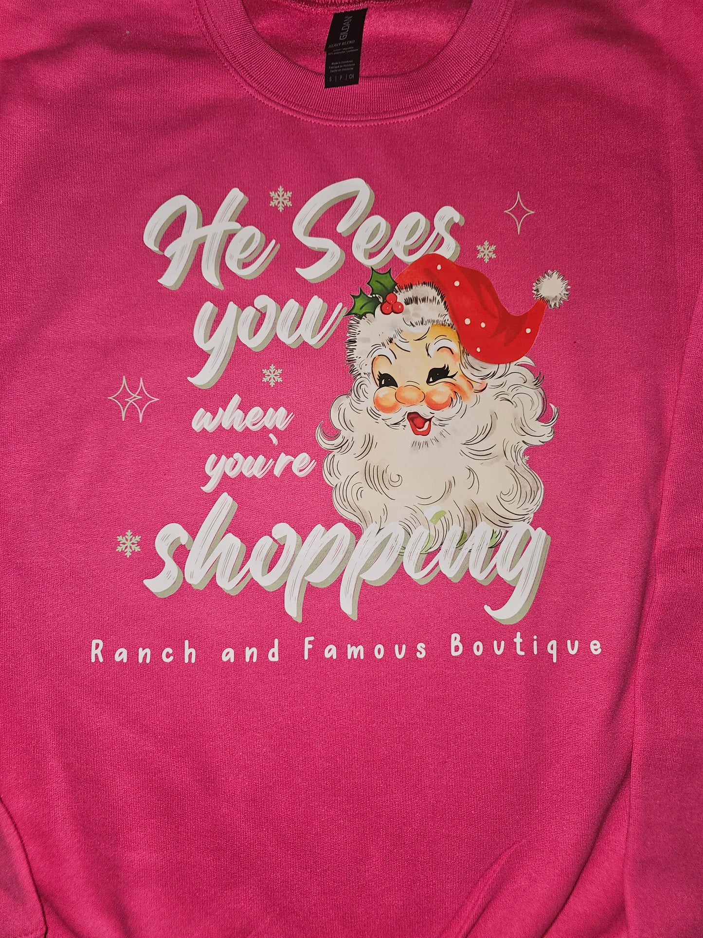 Santa Sees You When You're Shopping - Ranch and Famous Boutique