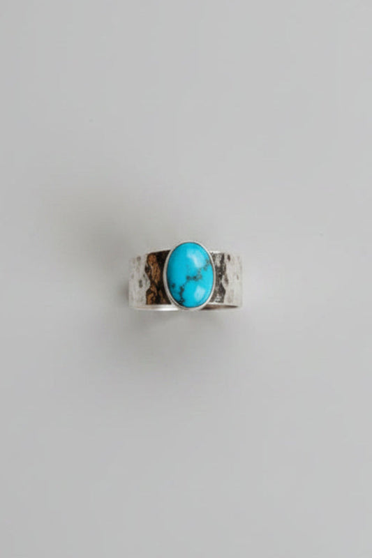 Ronan Hammered Turquoise Ring