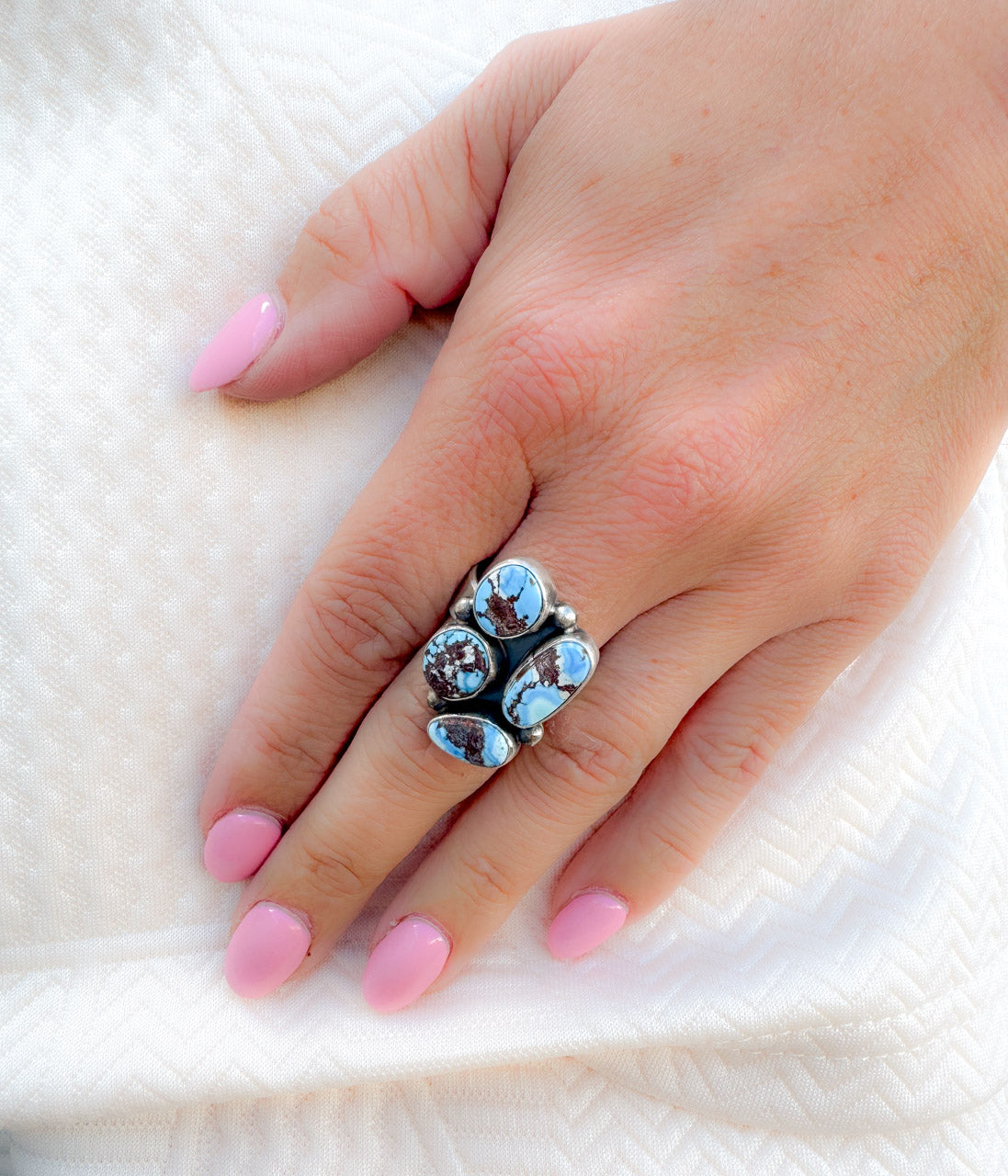 Four Stone Golden Hills Cluster Ring