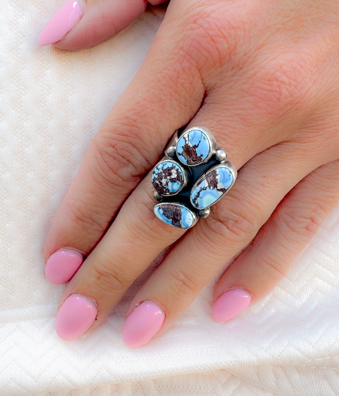 Four Stone Golden Hills Cluster Ring