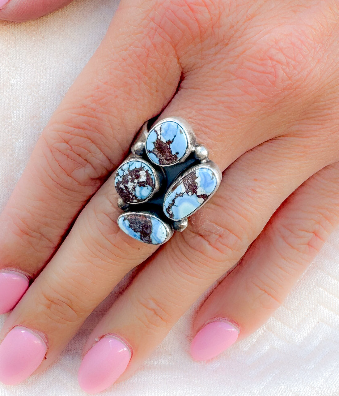 Four Stone Golden Hills Cluster Ring