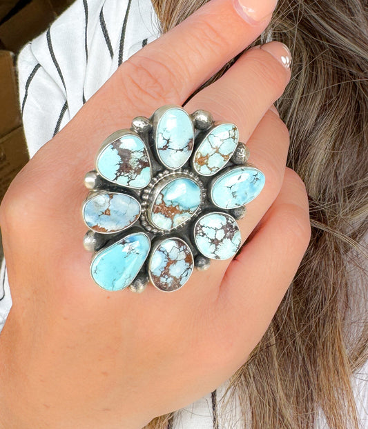 Large Adjustable Golden Hills Cluster Ring
