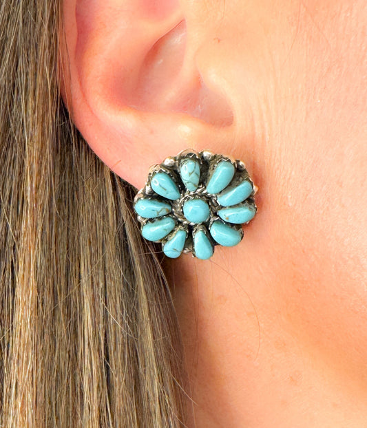 Turquoise Blossom Earrings