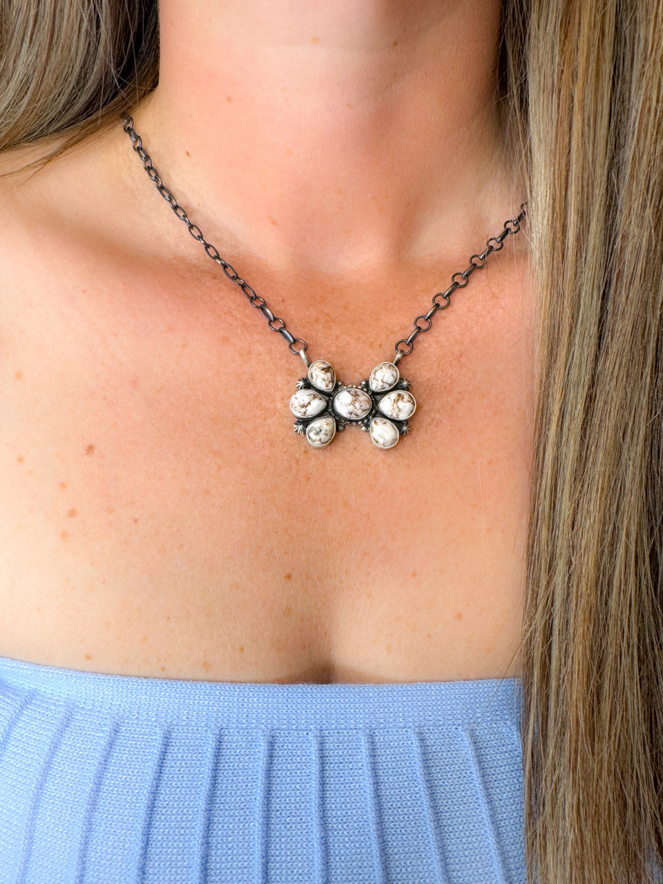 7 Stone Authentic Wild Horse Necklace